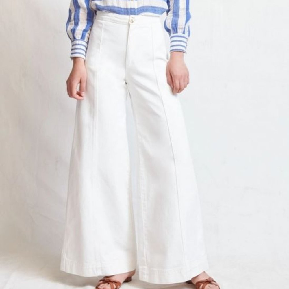 Warm | White Super Wide Leg Pants